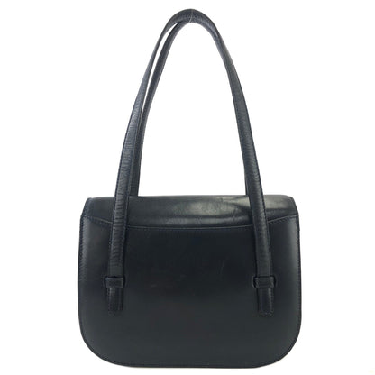 CELINE 旋鎖 Blason 標誌皮革單肩包 海軍藍 復古舊款 CELINE p62ipx