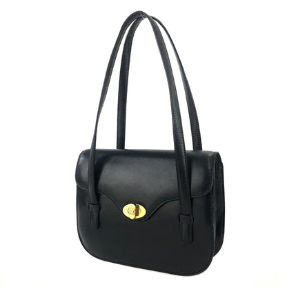 CELINE 旋鎖 Blason 標誌皮革單肩包 海軍藍 復古舊款 CELINE p62ipx