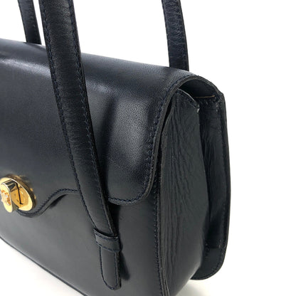 CELINE 旋鎖 Blason 標誌皮革單肩包 海軍藍 復古舊款 CELINE p62ipx