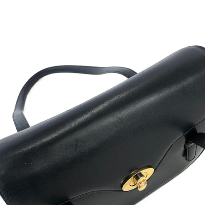 CELINE 旋鎖 Blason 標誌皮革單肩包 海軍藍 復古舊款 CELINE p62ipx