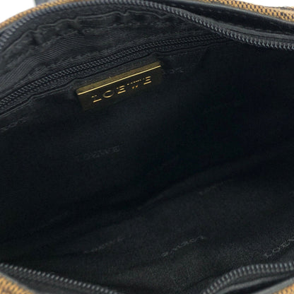 LOEWE Anagram pattern Jacquard Shoulder bag Beige Vintage Old 27i3rr