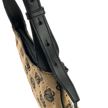 LOEWE Anagram pattern Jacquard Shoulder bag Beige Vintage Old 27i3rr