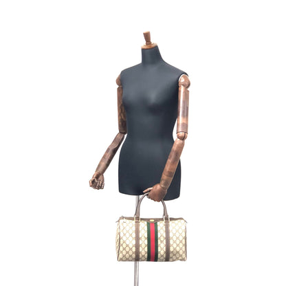 GUCCI GG plus Sherry line Boston bag Hansbag Beige Vintage Old Gucci dwviem
