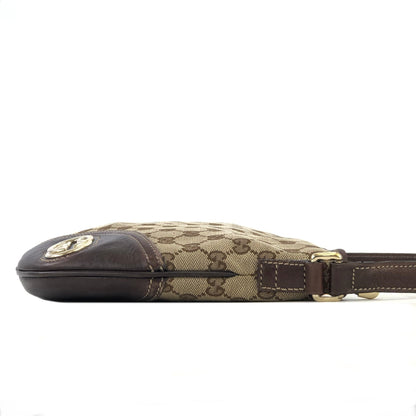 GUCCI GG canvas Interlocking Crossbody Shoulder bag Brown Vintage Old py4kmk