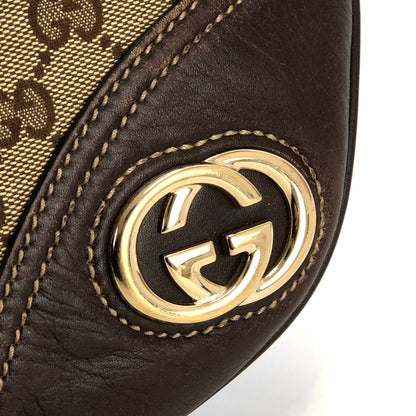 GUCCI GG canvas Interlocking Crossbody Shoulder bag Brown Vintage Old py4kmk