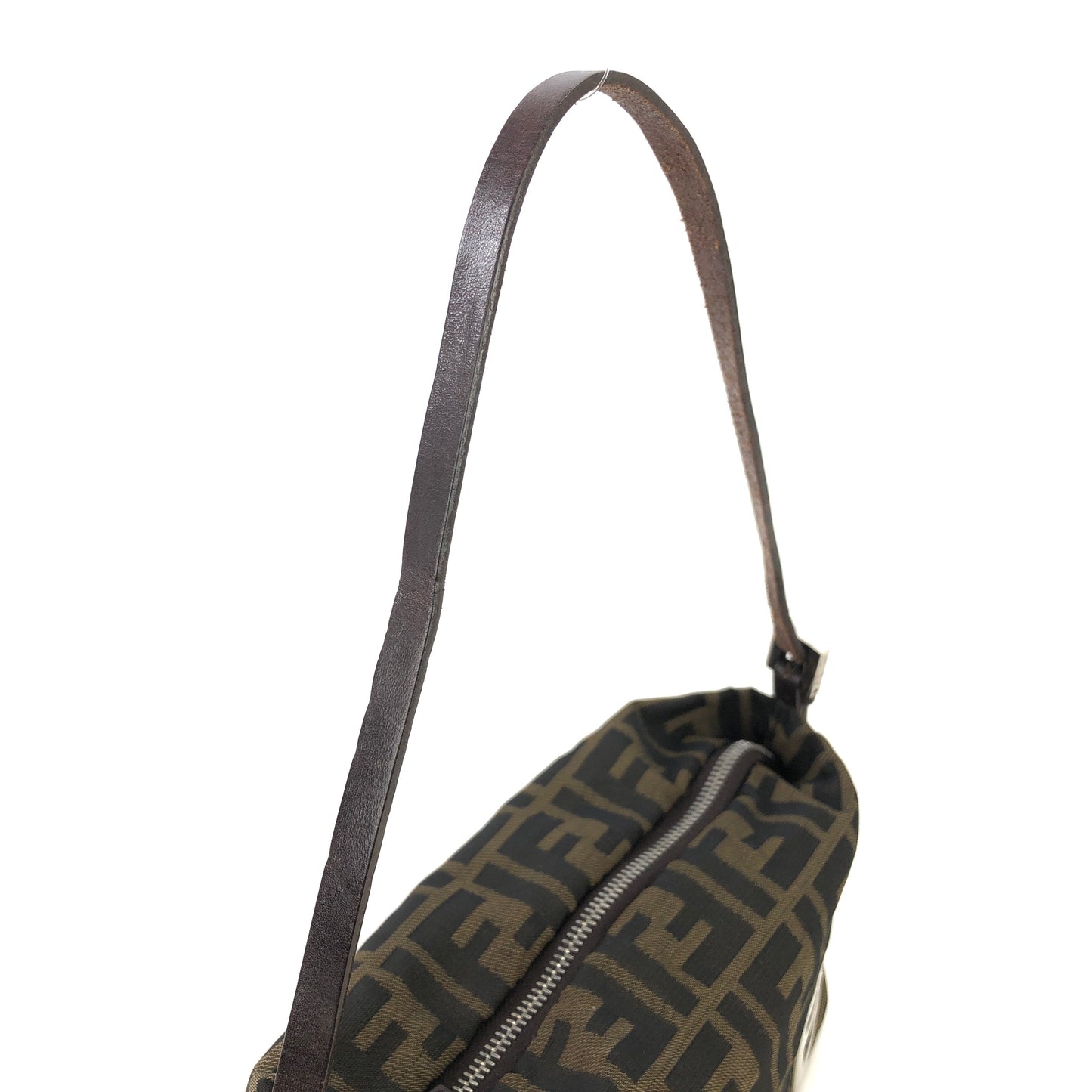 FENDI Zucca Jacquard Mini Handbag Hobobag Brown Old Vintage azzkah