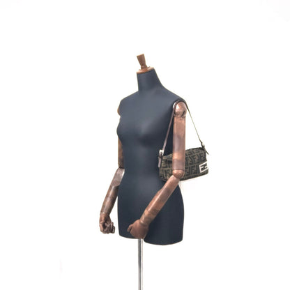 FENDI Zucca Jacquard Mini Handbag Hobobag Brown Old Vintage azzkah