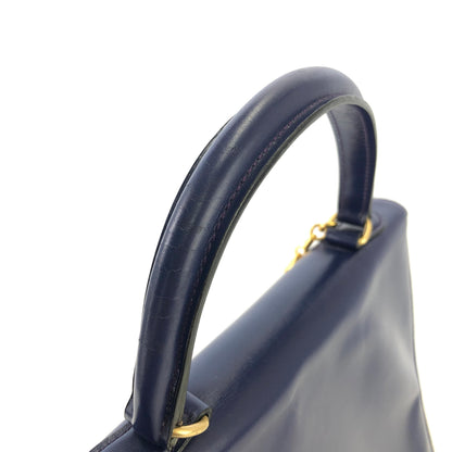 CELINE Gancini 肩背包 手提包 海軍藍 復古 舊款 Celine hga65j