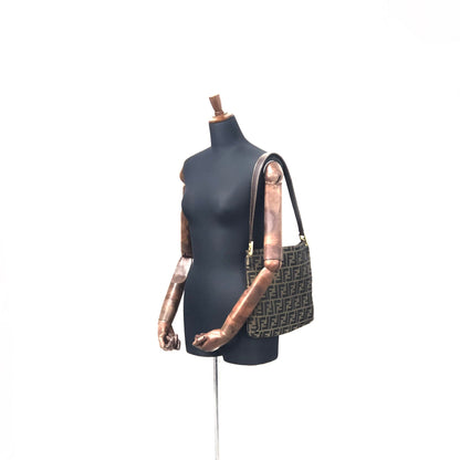FENDI Zucca Jacquard Totebag Hobobag Brown Old Vintage wieds3