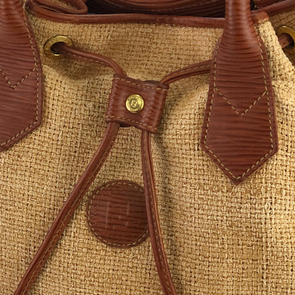 Fendi Logo Pecan Pattern Linen Vanity 2way Basket bag Handbag Shoulder bag Vintage Old 4n2k5b