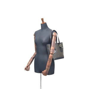 CELINE Macadam Tote bag Black Vintage Old celine　628gkb