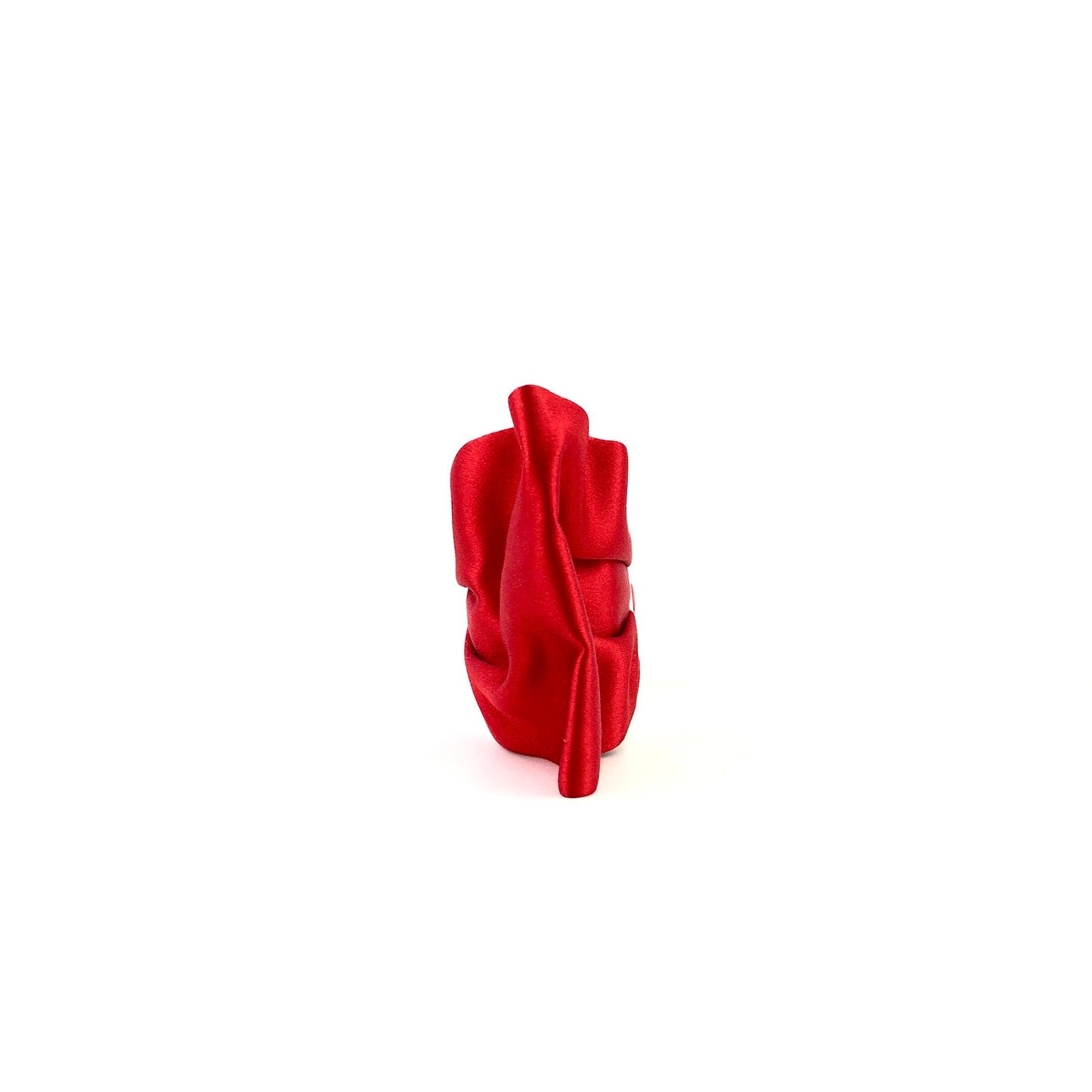 Salvatore Ferragamo Big Vala Ribbon Clutch bag Purse Satin Red Vintage Old hdbr66