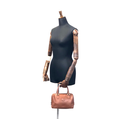 CELINE Blason embossed 2Way Bostonbag Handbag Shoulderbag Brown Vintage Old CELINE 2ungjn