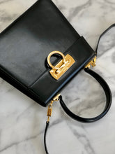Load image into Gallery viewer, Salvatore Ferragamo Gancini Crossbody Handbag Shoulderbag Black Vintage Old eyft2n
