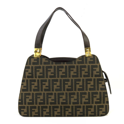 FENDI Zucca Jacquard Hand Bag Brown vintage Old nefbes