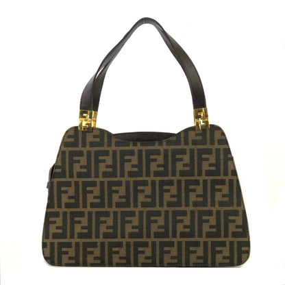 FENDI Zucca Jacquard Hand Bag Brown vintage Old nefbes