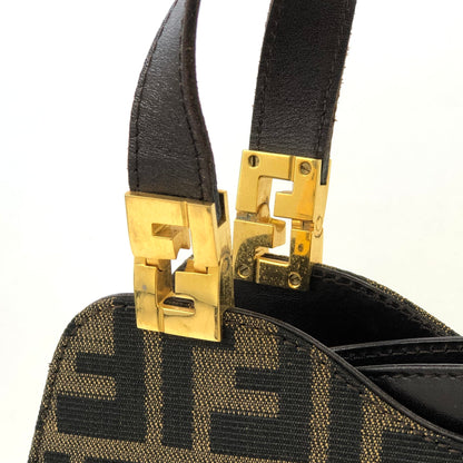 FENDI Zucca Jacquard Hand Bag Brown vintage Old nefbes