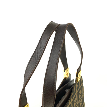 FENDI Zucca Jacquard Hand Bag Brown vintage Old nefbes
