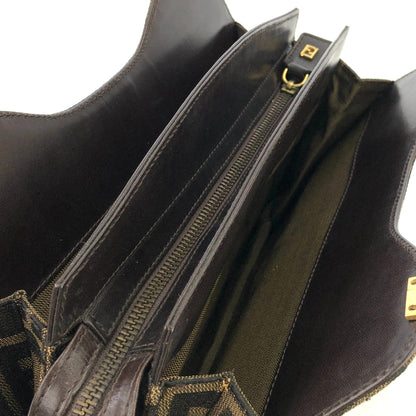 FENDI Zucca Jacquard Hand Bag Brown vintage Old nefbes