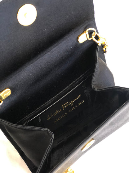 Salvatore Ferragamo Vala 鏈條小號肩背包 黑色 復古 舊款 u86jac