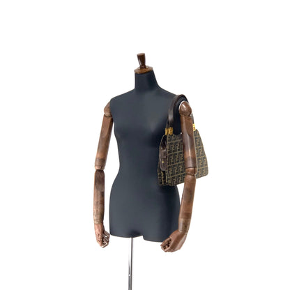 FENDI Zucca Jacquard Hand Bag Brown vintage Old nefbes