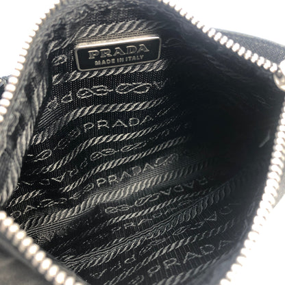 PRADA 三角形標誌尼龍小號手提包黑色復古舊款 v35kab