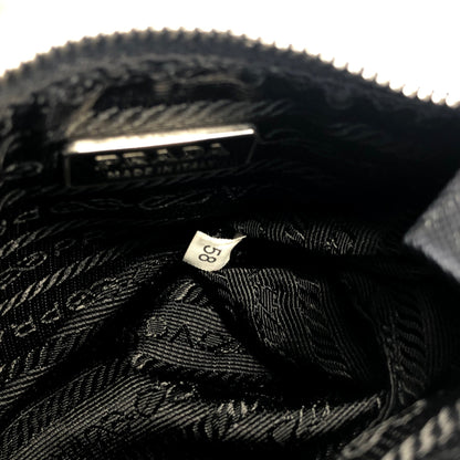 PRADA 三角形標誌尼龍小號手提包黑色復古舊款 v35kab