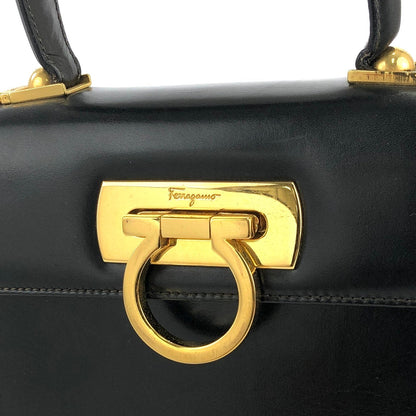 Salvatore Ferragamo Gancini 2way Crossbody Shoulderbag Handbag Black Vintage Old tz8wtc