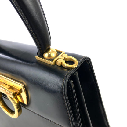 Salvatore Ferragamo Gancini 2way Crossbody Shoulderbag Handbag Black Vintage Old tz8wtc