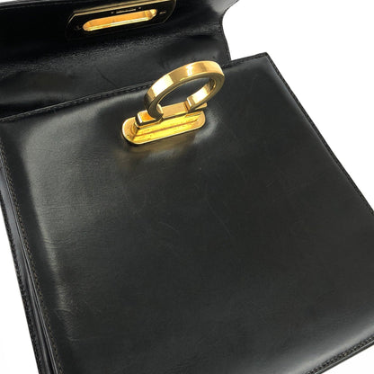 Salvatore Ferragamo Gancini 2way Crossbody Shoulderbag Handbag Black Vintage Old tz8wtc