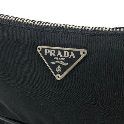 PRADA 三角形標誌尼龍小號手提包黑色復古舊款 v35kab