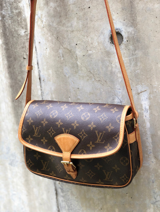 LOUIS VUITTON Monogram M42250 Shoulder Bag Brown vintage Old t3bayh