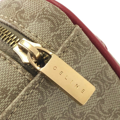 CELINE Macadam PVC leather mini bag vanity handbag red beige vintage old celine wswjnd