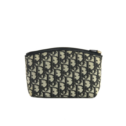 Christian Dior Trotter Oblique Jaguard Pouch Navy Vintage Old k6r43h