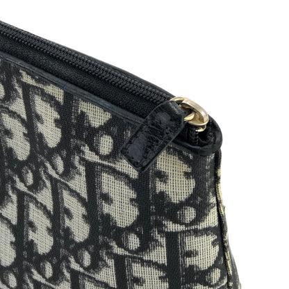 Christian Dior Trotter Oblique Jaguard Pouch Navy Vintage Old k6r43h