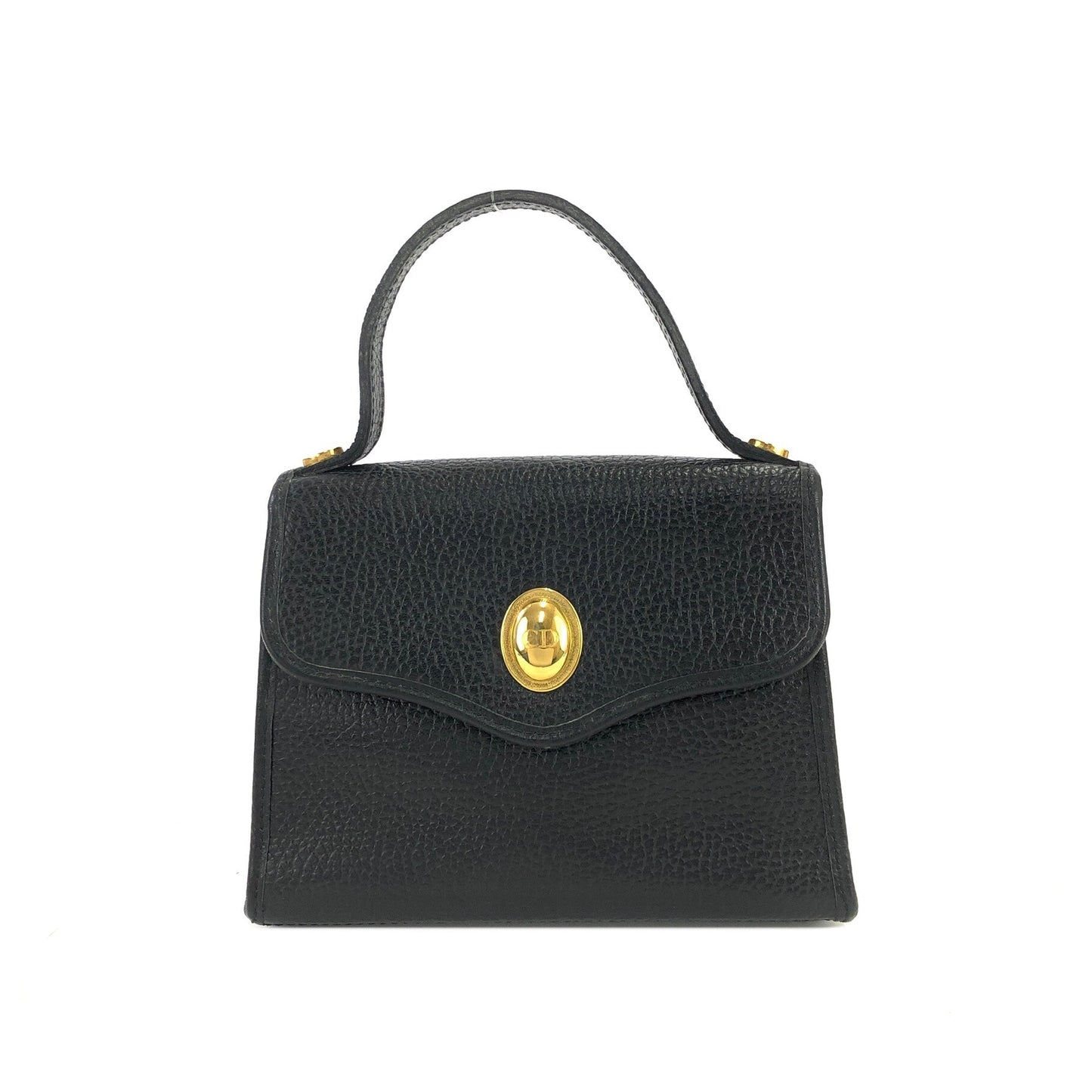 Christian Dior Logo Small Handbag mini Black dy67dv