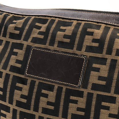 FENDI Zucca Jacquard leather Clutch bag Brown Vintage Old gmx4nm