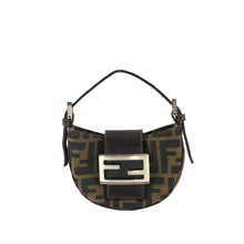 Load image into Gallery viewer, FENDI Zucca Croissant Micro Jacquard Handbag Brown Vintage Old h6grtp
