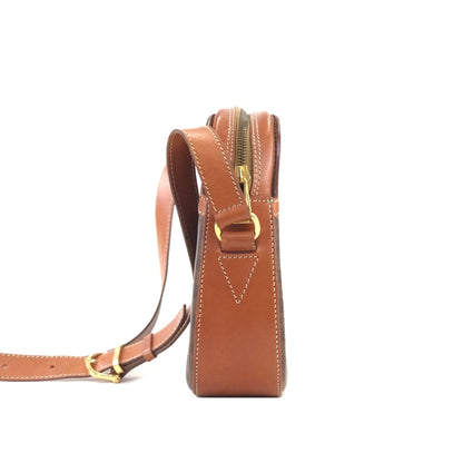 CELINE Macadam Crossbody Shoulder bag Brown Vintage Old CELINE hn4kps