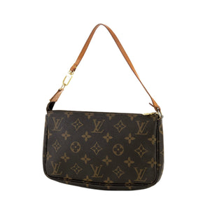 LOUIS VUITTON Monogram accessoire M51980 Small Handbag Brown Vintage Old 4x2wvi