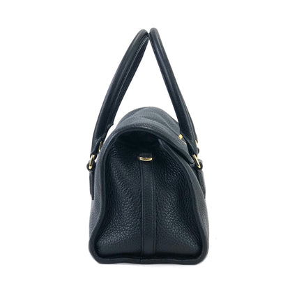 LOEWE Alamo Anagram Turn lock Handbag Shoulderbag Black Vintage Old 8x57zd