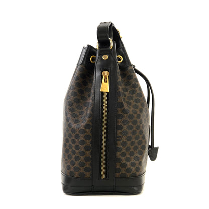 CELINE Macadam Drawstring shoulder bag Black Vintage Old CELINE 3e3bei