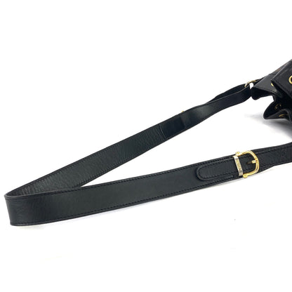 CELINE Macadam Drawstring shoulder bag Black Vintage Old CELINE 3e3bei