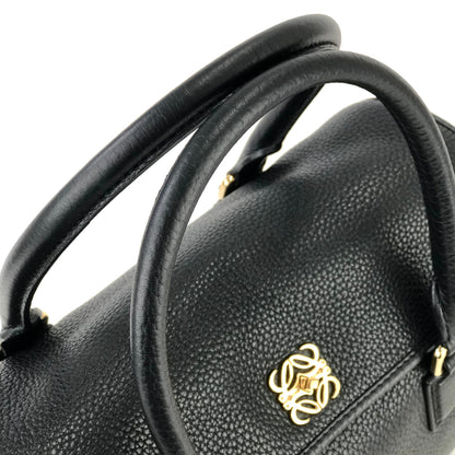 LOEWE Alamo Anagram Turn lock Handbag Shoulderbag Black Vintage Old 8x57zd