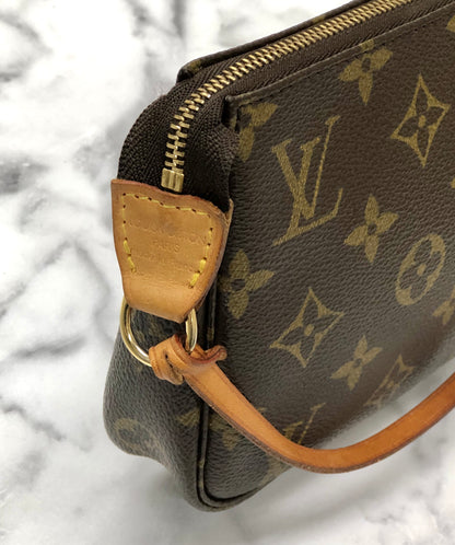 LOUIS VUITTON Monogram accessoire M51980 Handbag Brown Vintage Old tcubxr