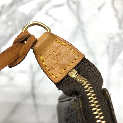 LOUIS VUITTON Monogram accessoire M51980 Handbag Brown Vintage Old tcubxr