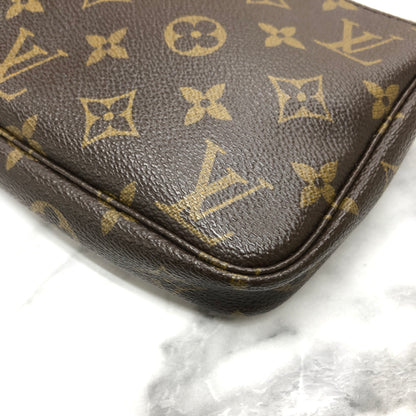 LOUIS VUITTON Monogram accessoire M51980 Handbag Brown Vintage Old tcubxr
