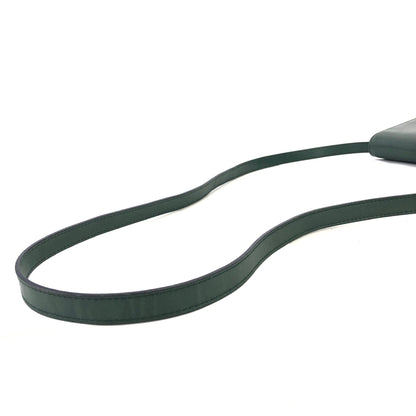 CELINE 圓形標誌皮革肩背包手拿包綠色復古舊 Celine 636zzy