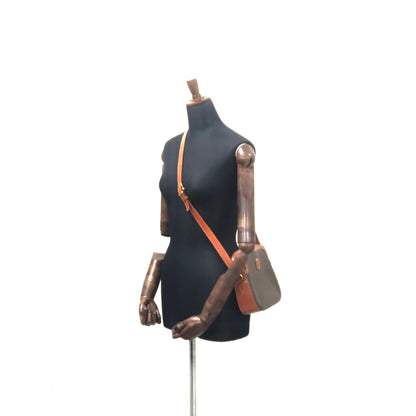 CELINE Macadam Crossbody Shoulder bag Brown Vintage Old CELINE hn4kps