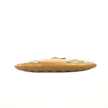 GUCCI GG canvas Horsebit Shoulder bag Hobo bag Camel Vintage Old efrmfy